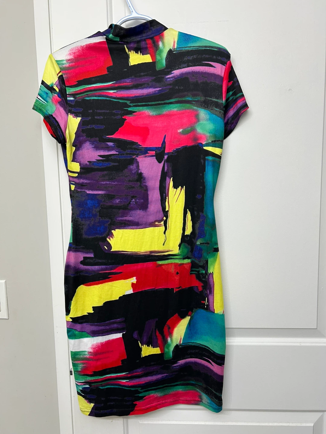 SHEIN Abstract Print Bodycon Mini Dress