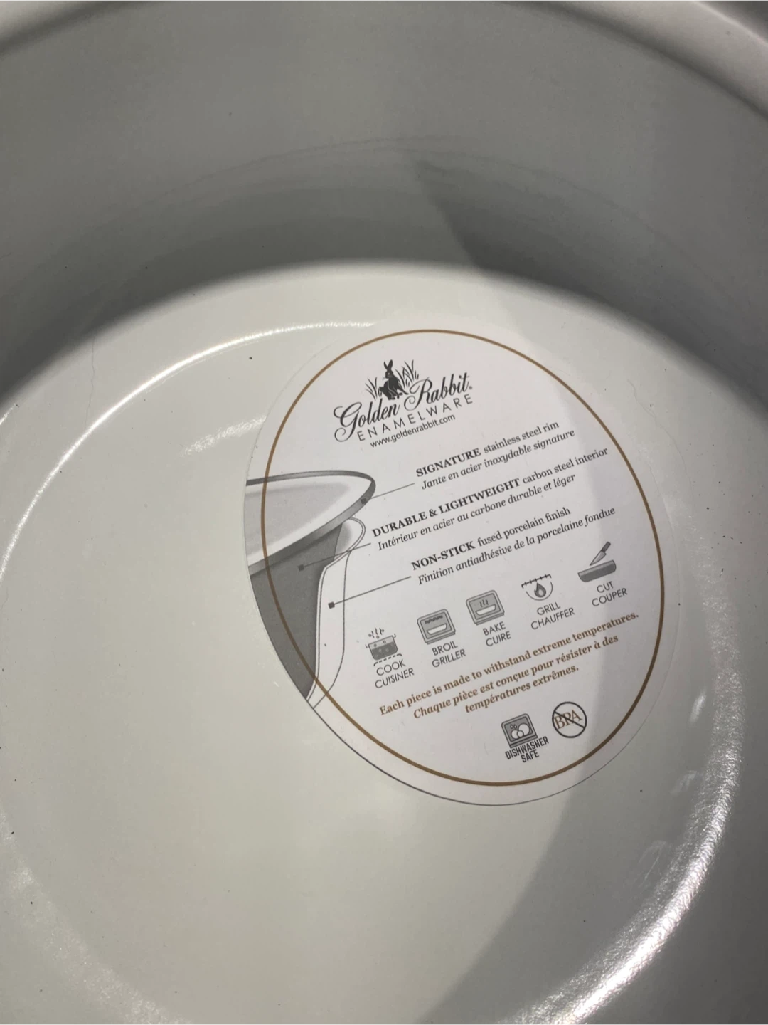 Golden Rabbit Enamelware Dutch Oven - photo 2