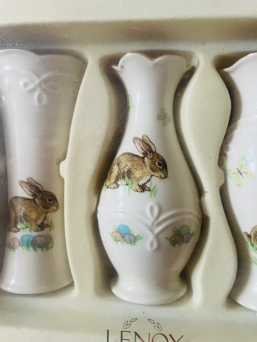Lenox Bunny Bud Vases, Set of 3 - New in Box - photo 4