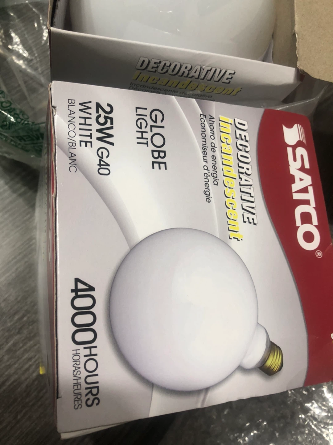 NEW-SATCO G40 White Globe Light Bulb 2 pack - photo 3