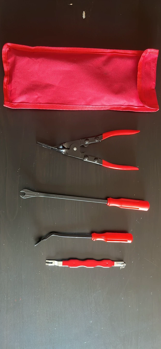 Clip removal tool kit for car interior or engine cover - photo 2