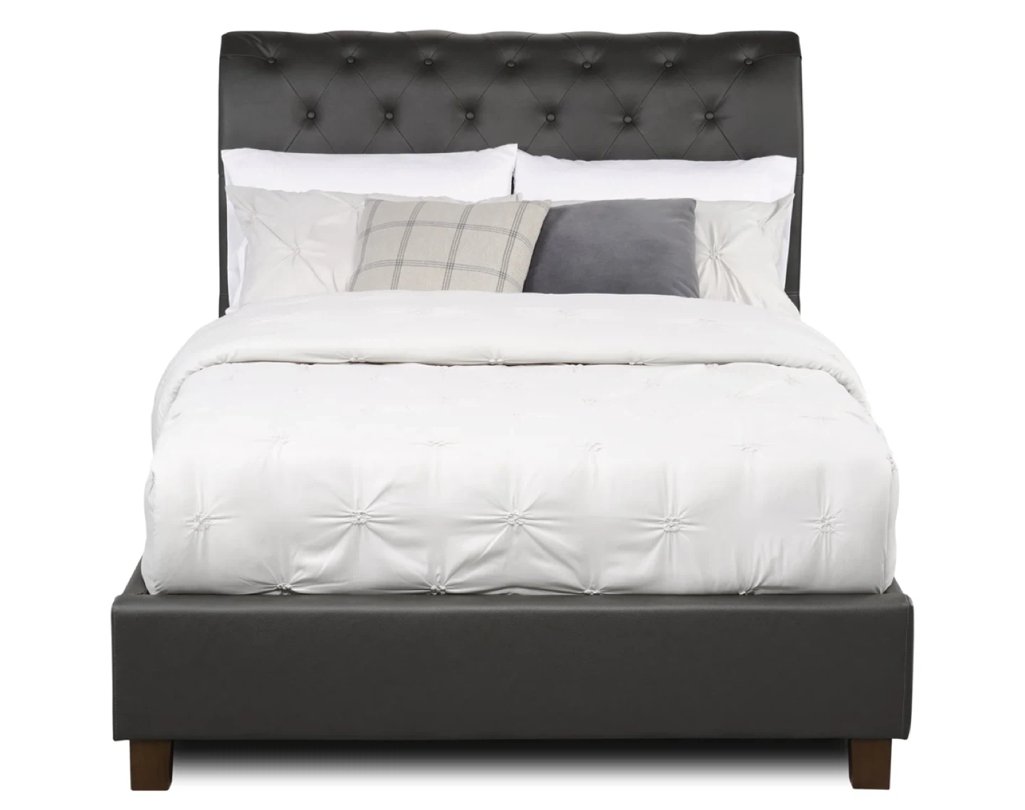 Upholstered Platform Bed Frame - Queen Size