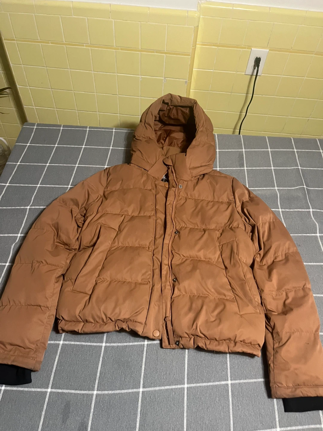 Rip Zone Brown Puffer Jacket - Size small - photo 3