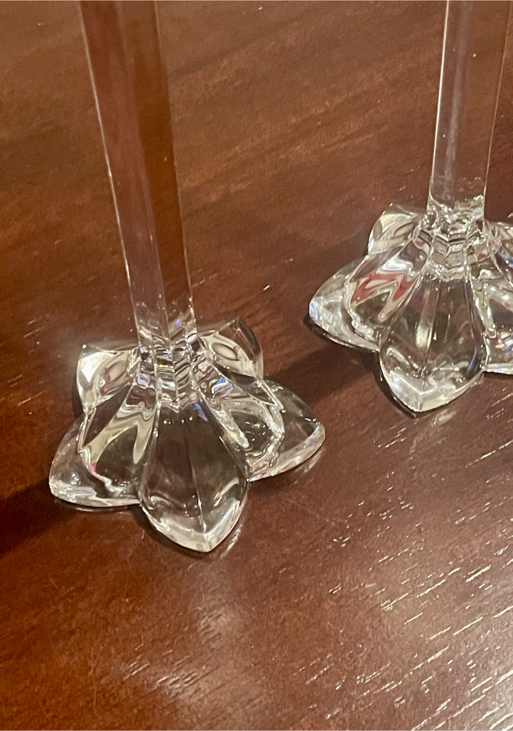 2 Mikassa Clear Crystal Candlestick Holders - Set of 2 - photo 2