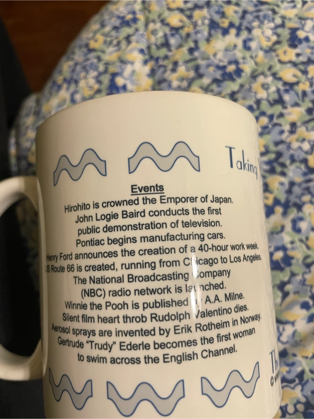 Taking You Back In Time 1926 Year In History Mug