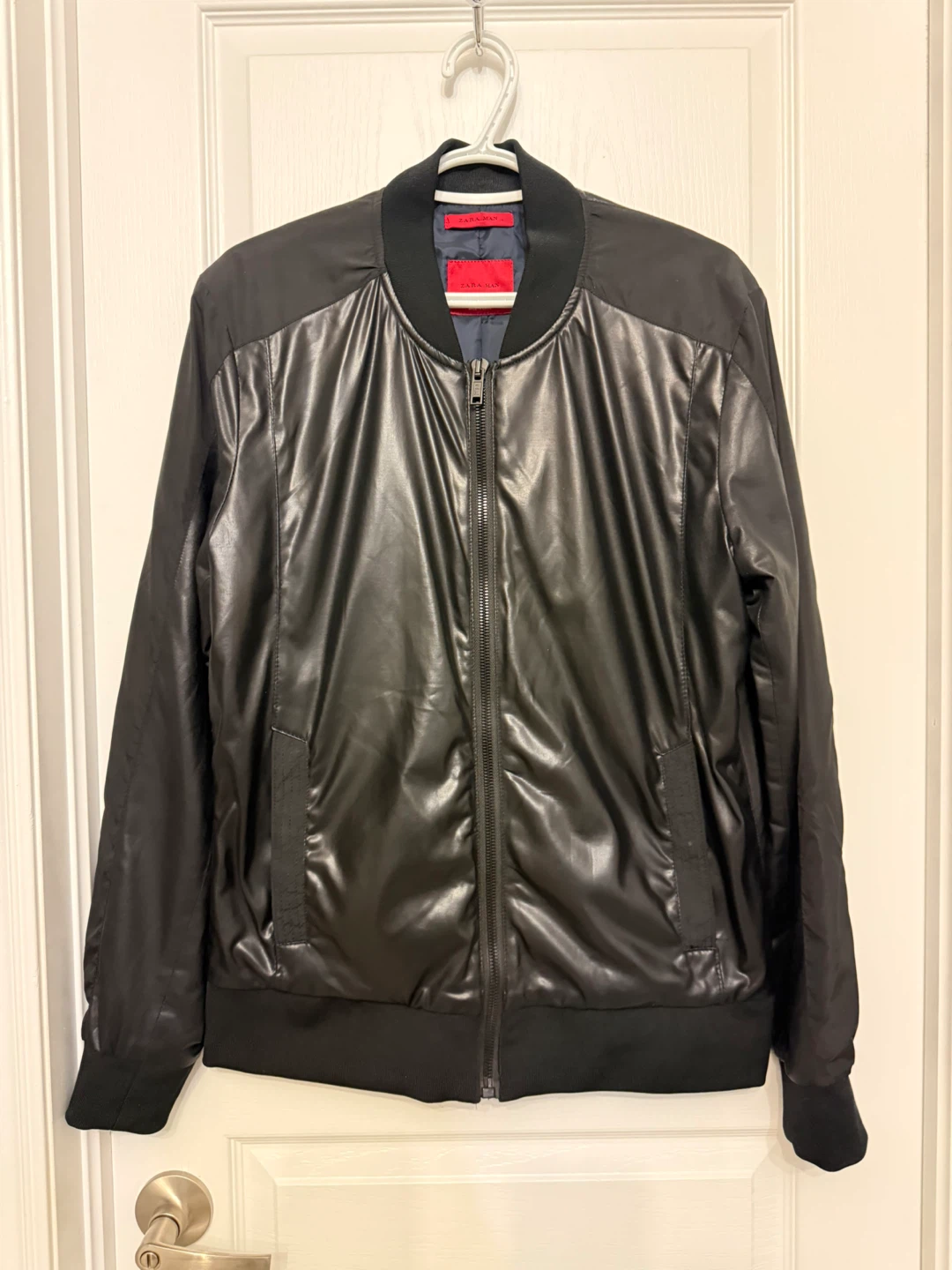 Zara Man Black Bomber Jacket - Size XL