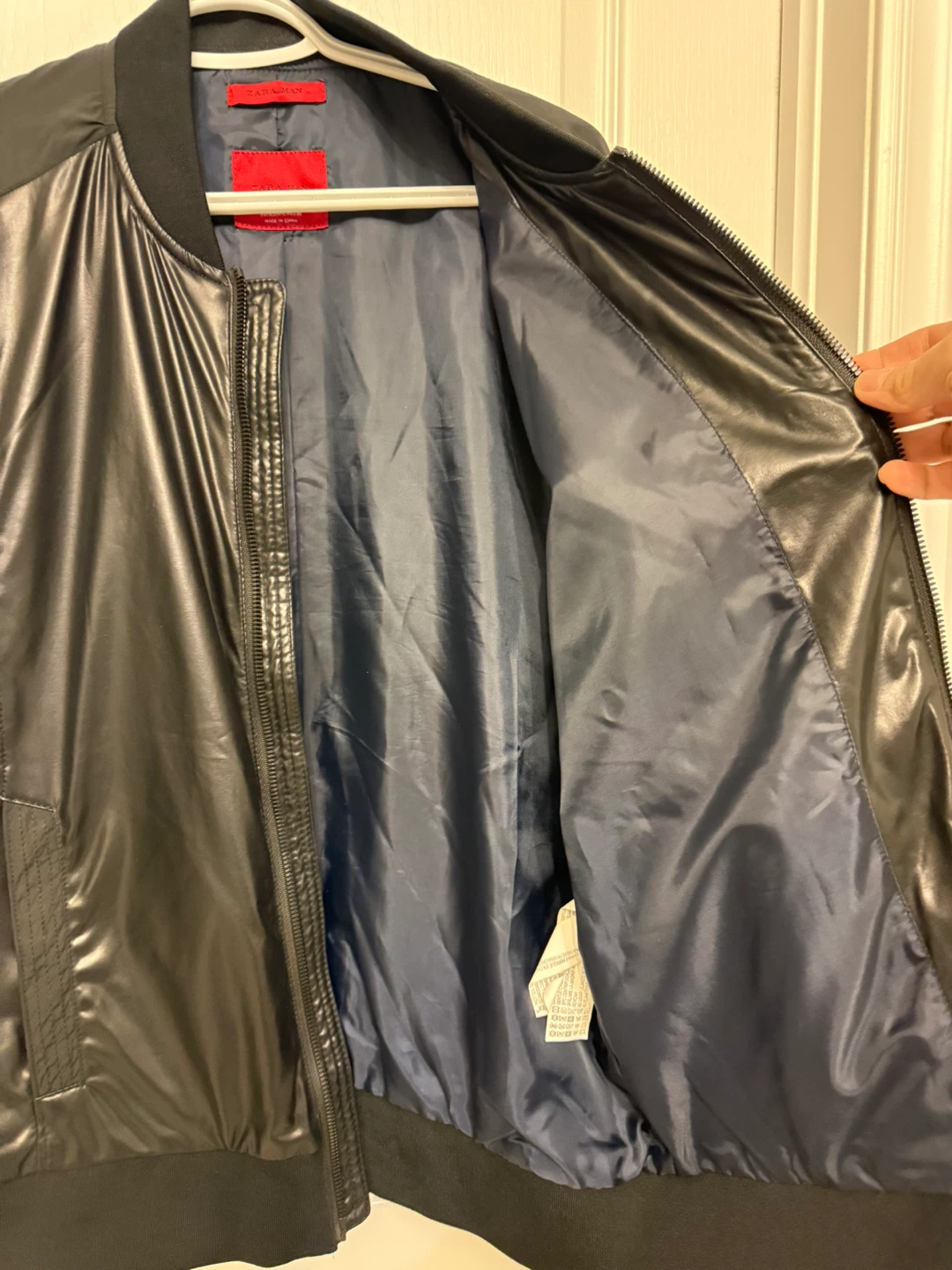 Zara Man Black Bomber Jacket - Size XL - photo 3