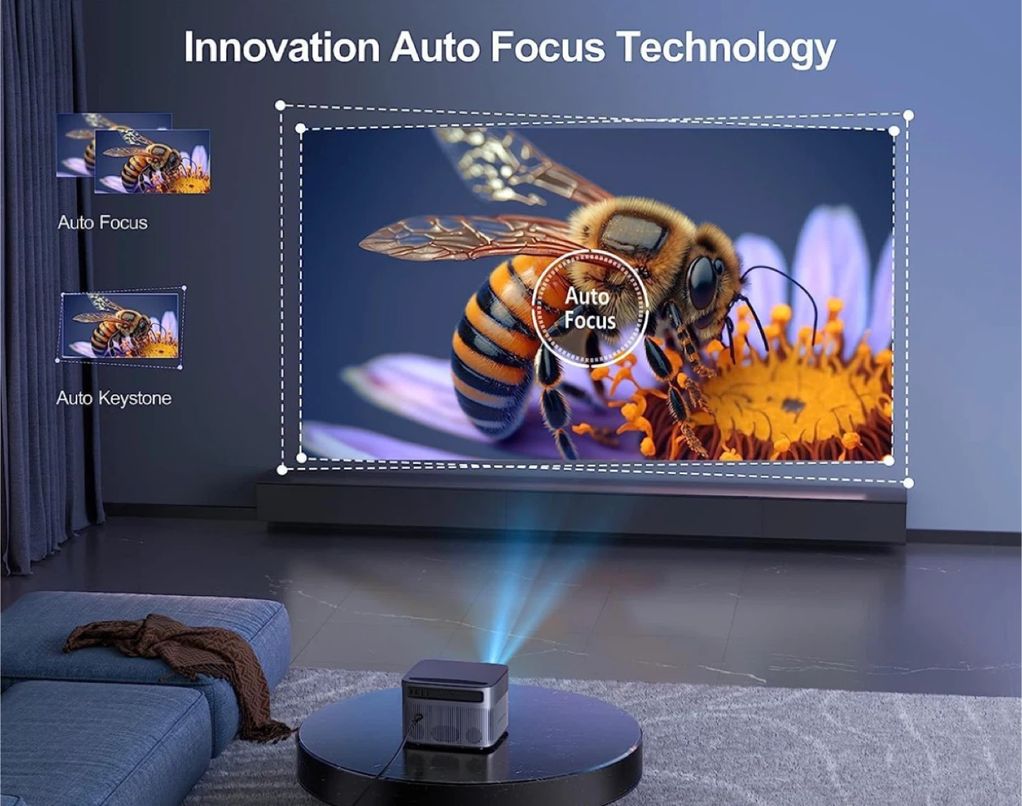 Wimius 4K Projector, WiFi & Bluetooth, 1000 ANSI Lumens - photo 5