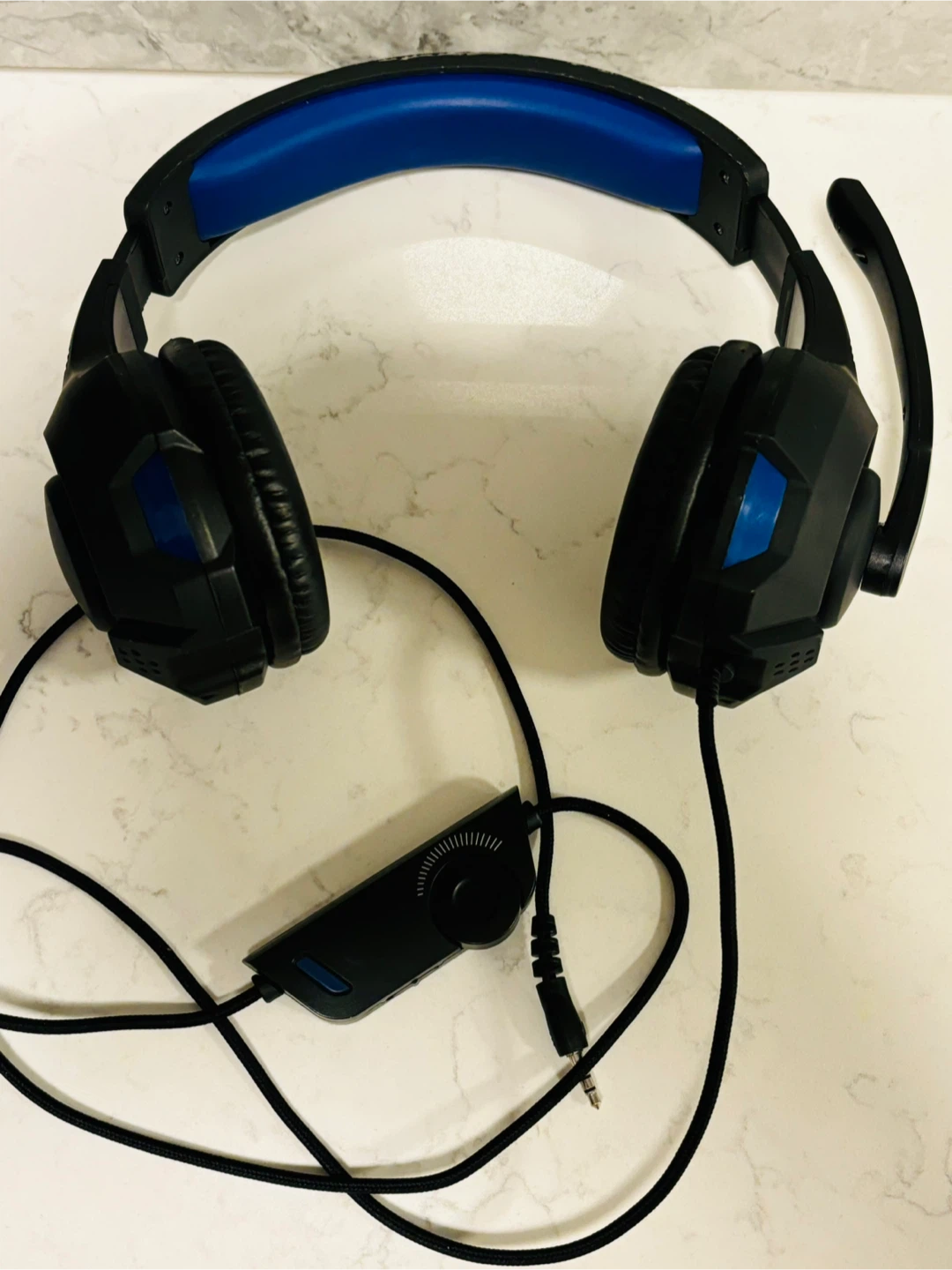 Black & Blue Gaming Headset with Mic