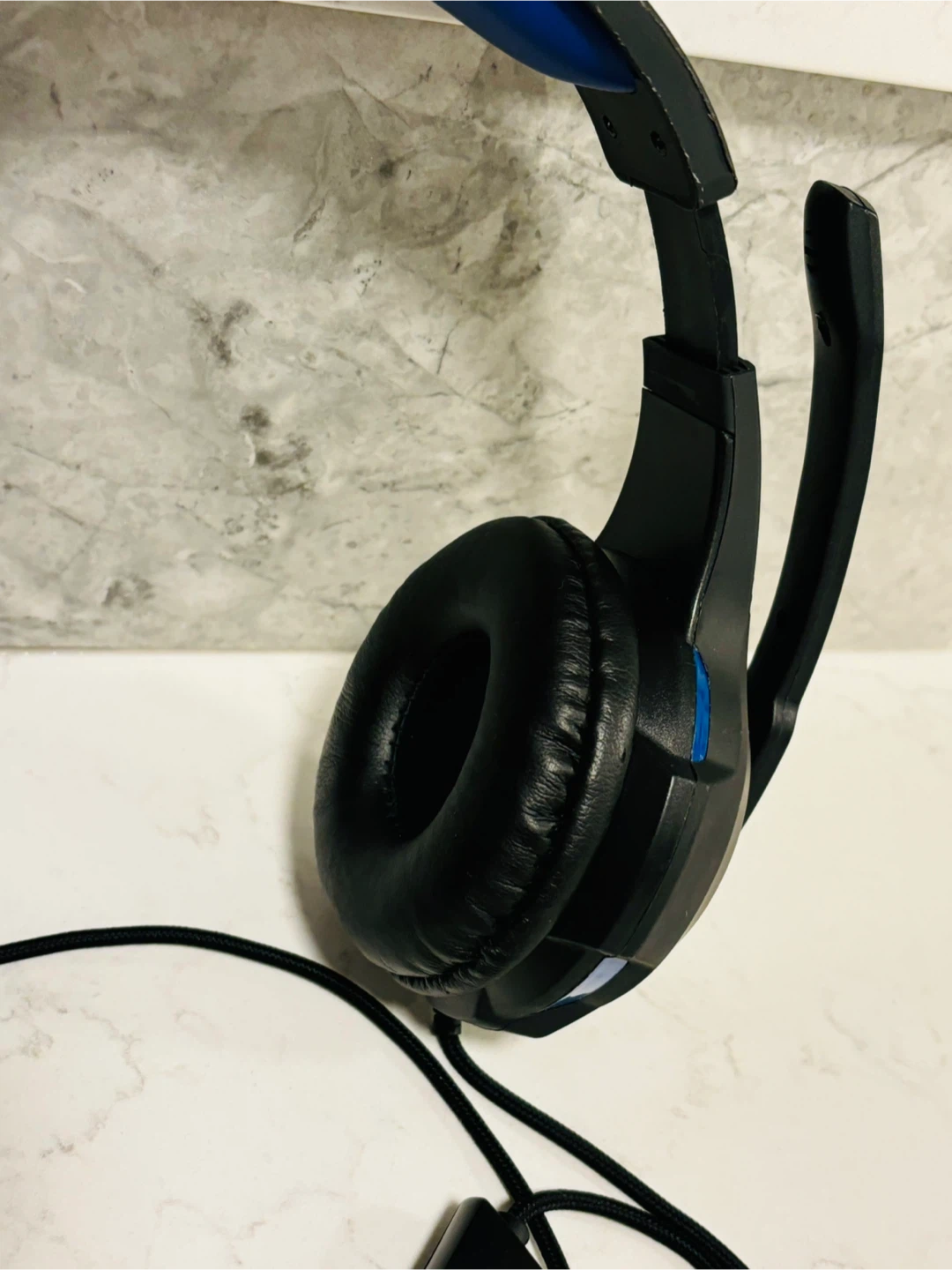 Black & Blue Gaming Headset with Mic - photo 3