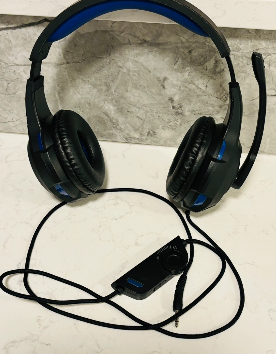 Black & Blue Gaming Headset with Mic - photo 4