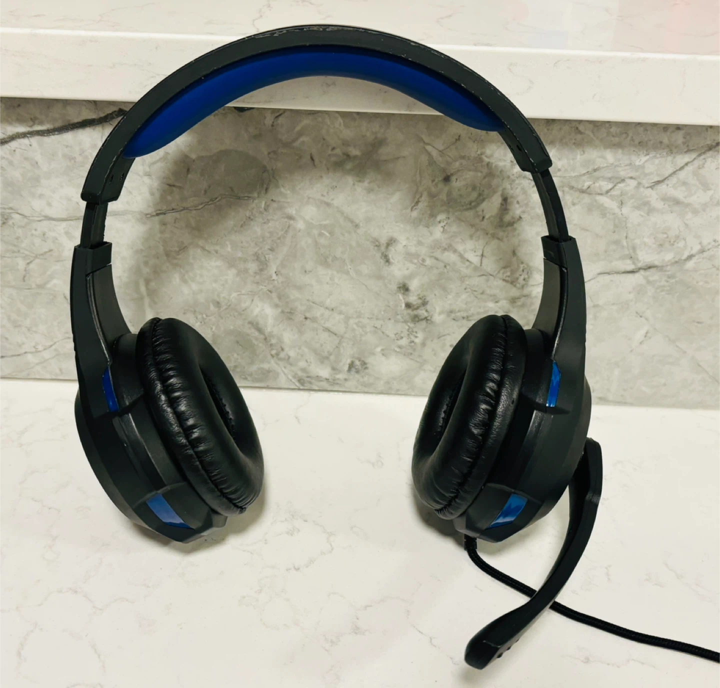 Black & Blue Gaming Headset with Mic - photo 2