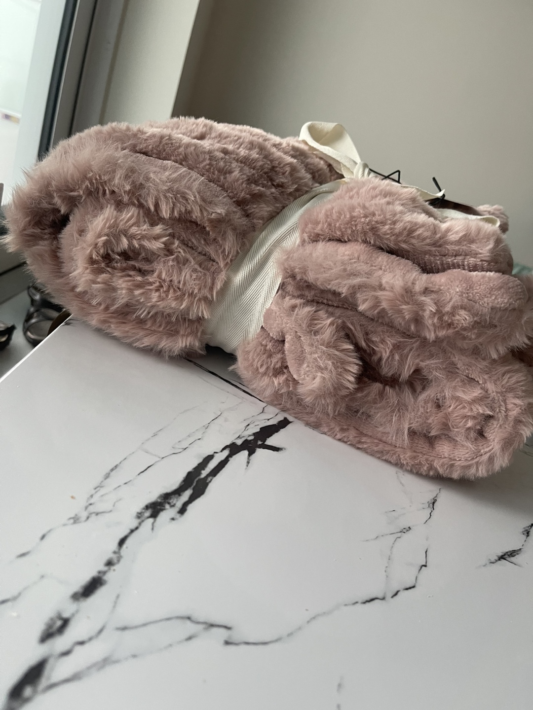 Brand new Indigo Faux Fur Throw Blanket | Unused, with Tag - photo 3