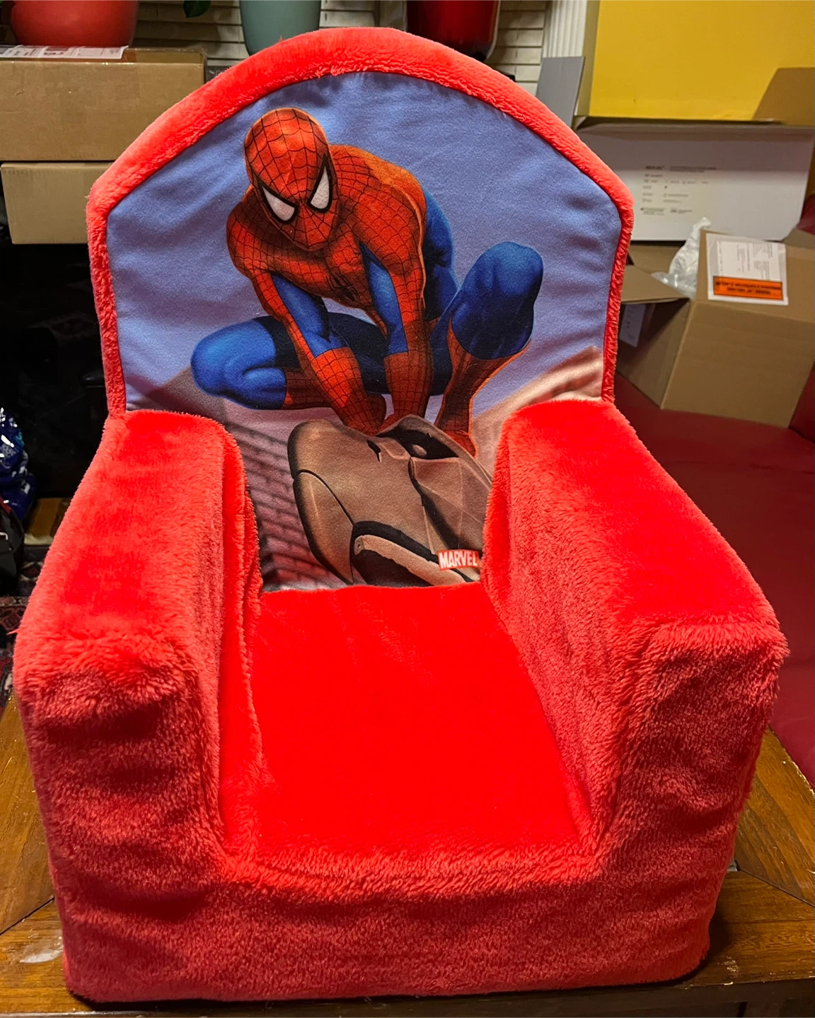 Red Marvel Spider Man Kids Armchair