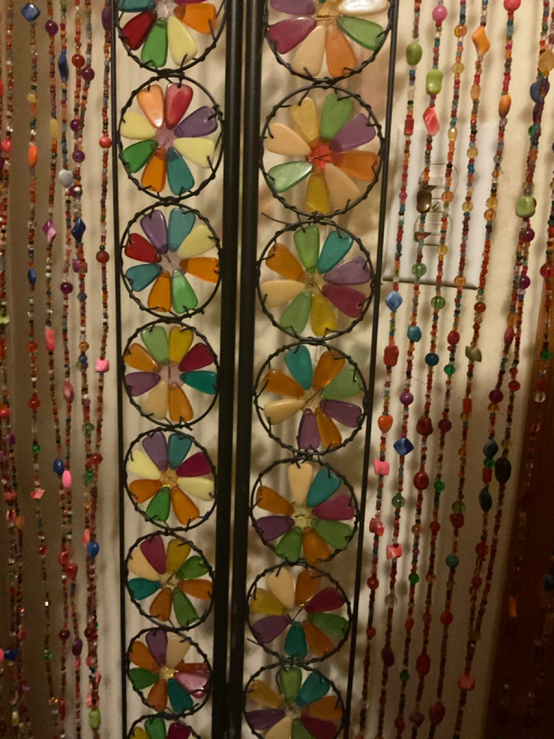 Unique Boho Beaded Room Divider Screen