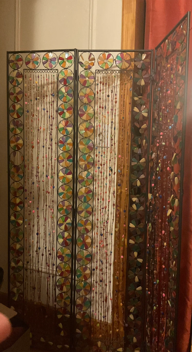 Unique Boho Beaded Room Divider Screen - photo 2