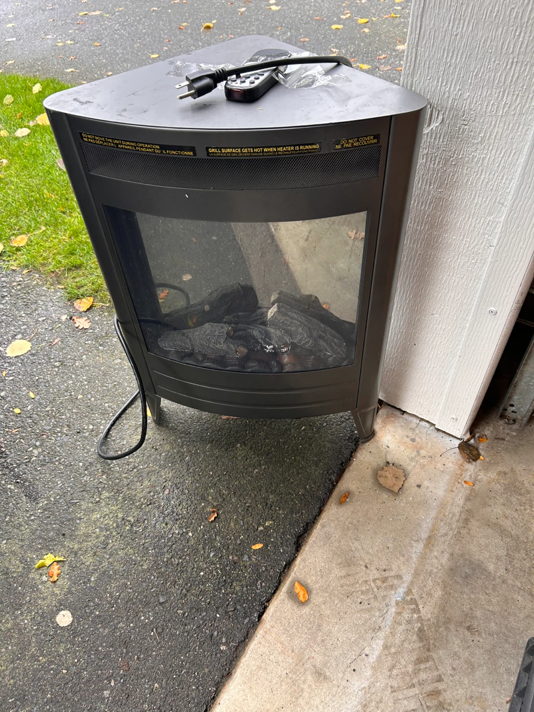 Corner Electric Fireplace Heater