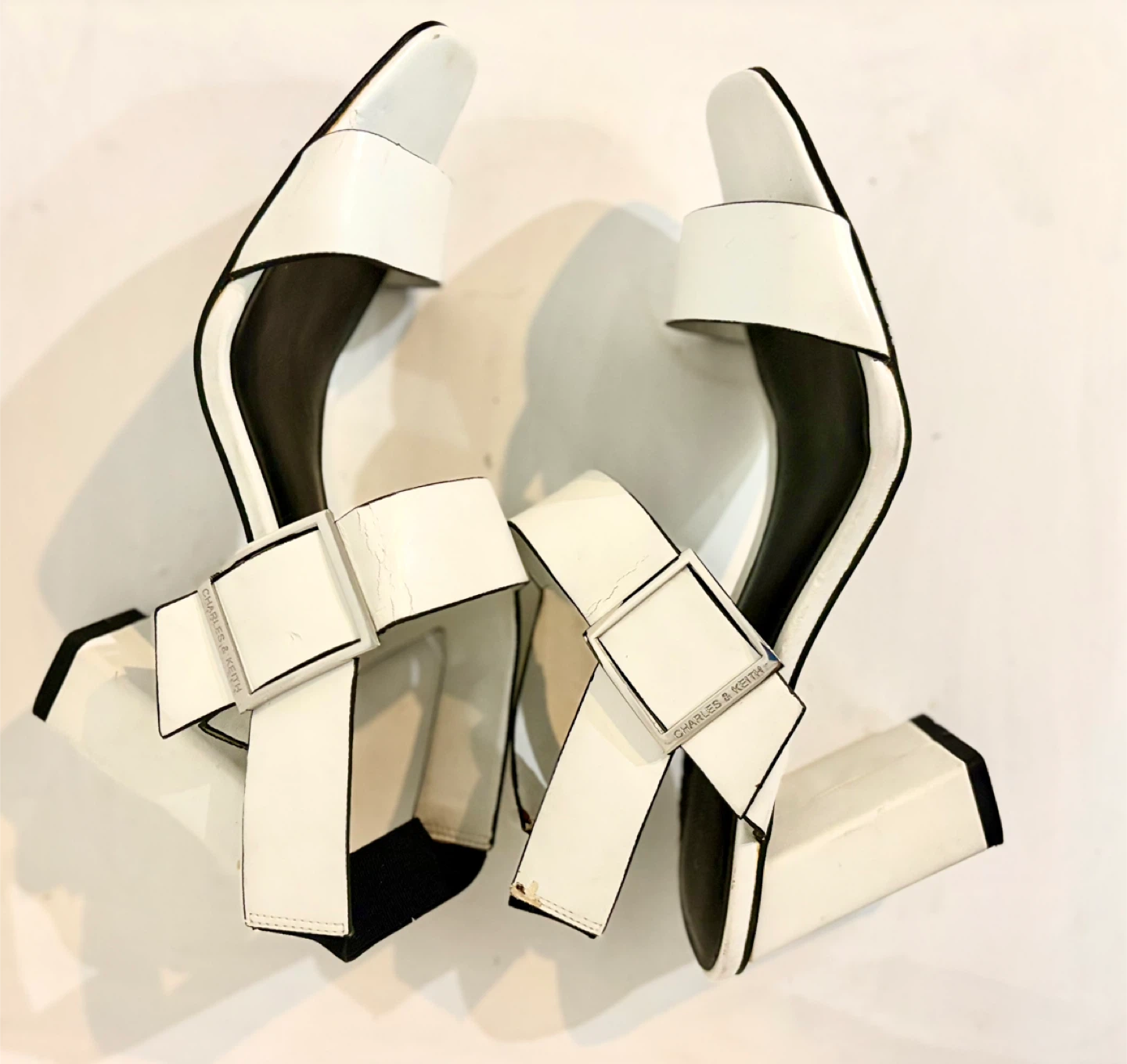 Charles & Keith White Heeled Sandals - photo 3