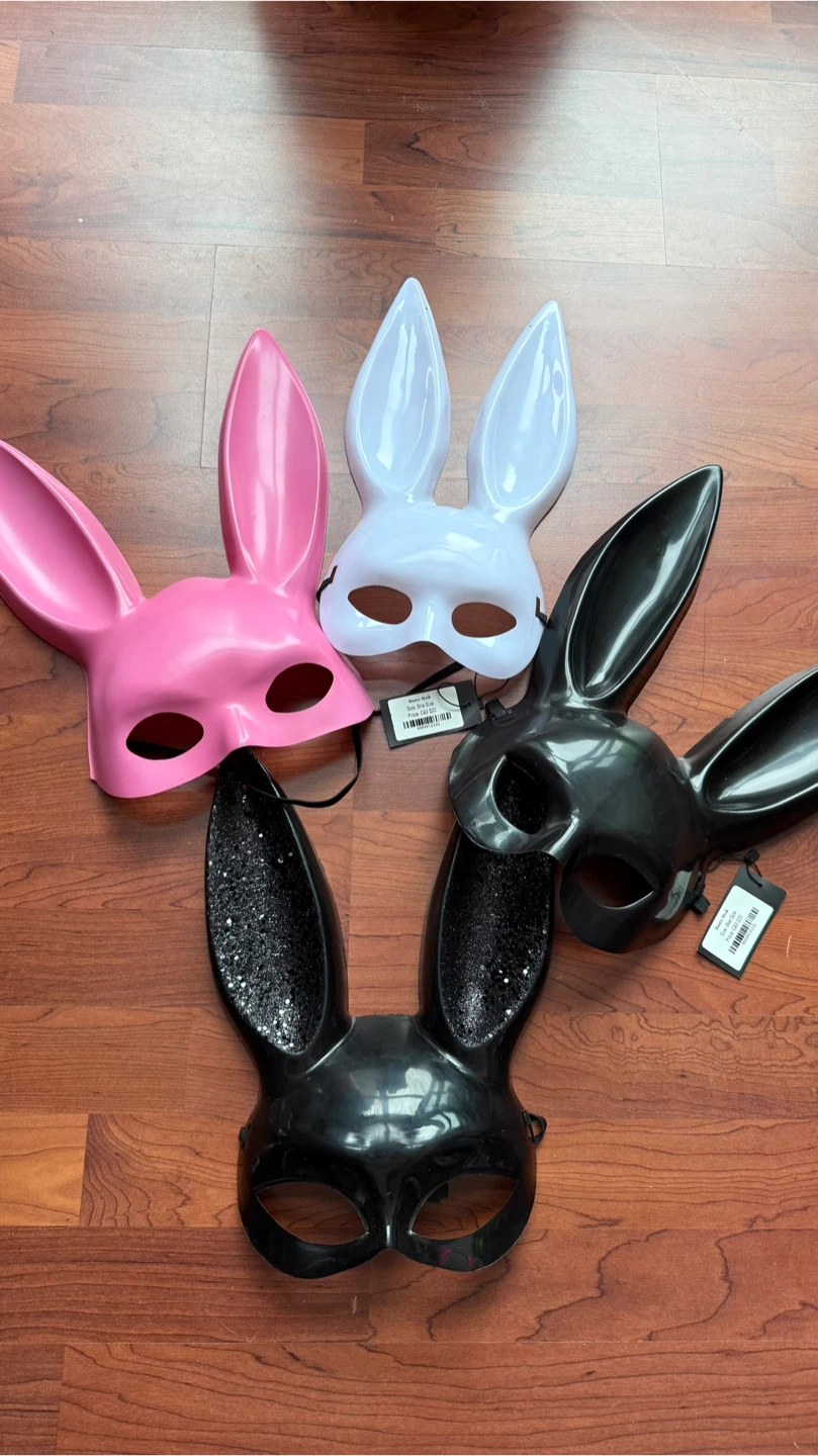 Bunny Masks - Pink, White, Black