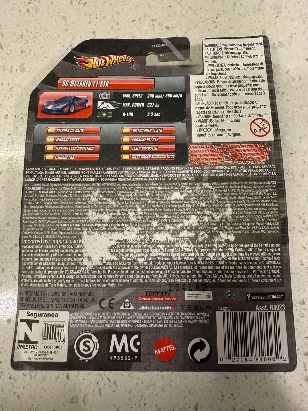 Hot Wheels Speed Machine  '96 McLaren F1 GTR - photo 5