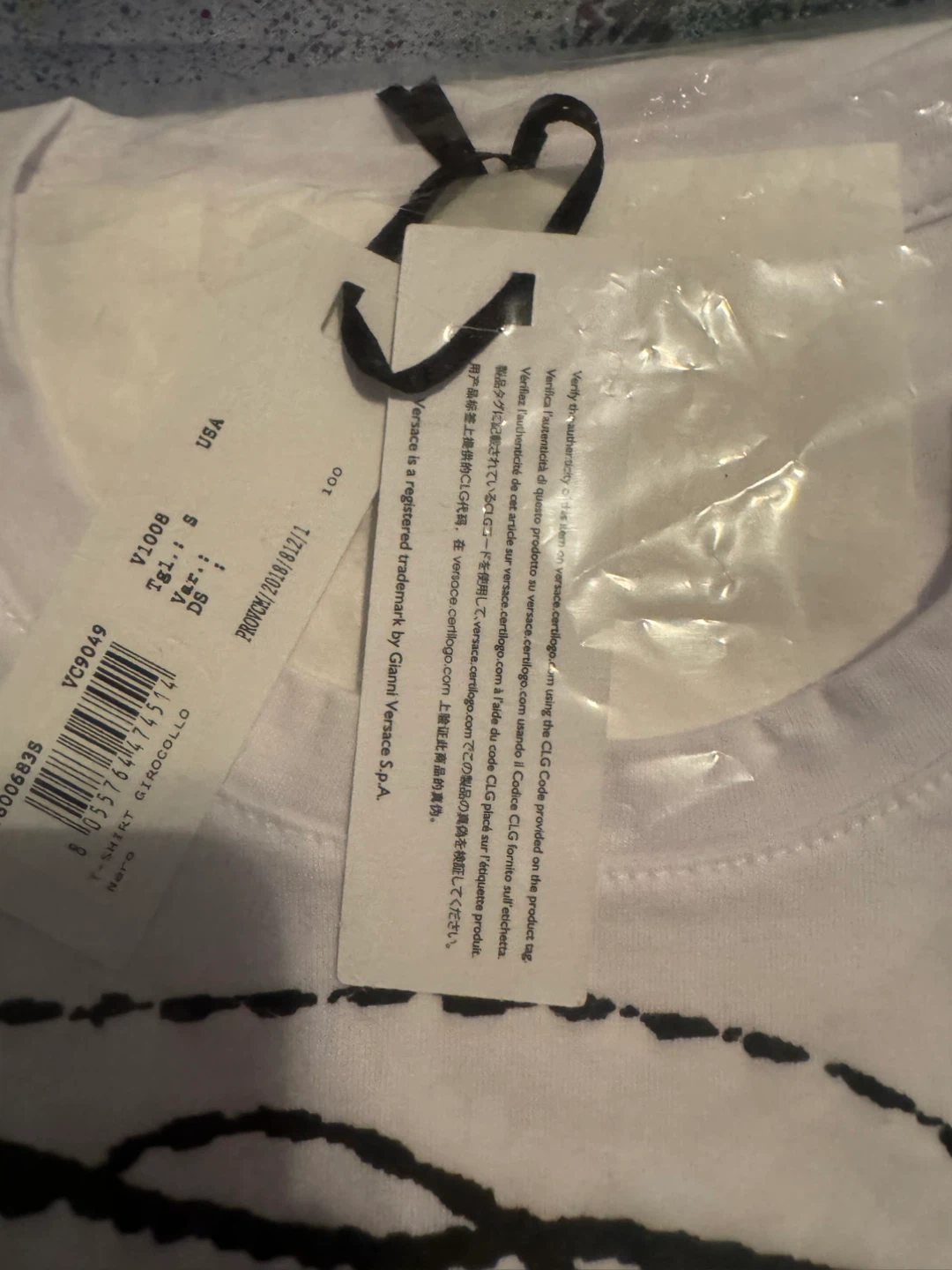 New Versace Collection White T-Shirt Size S - photo 3