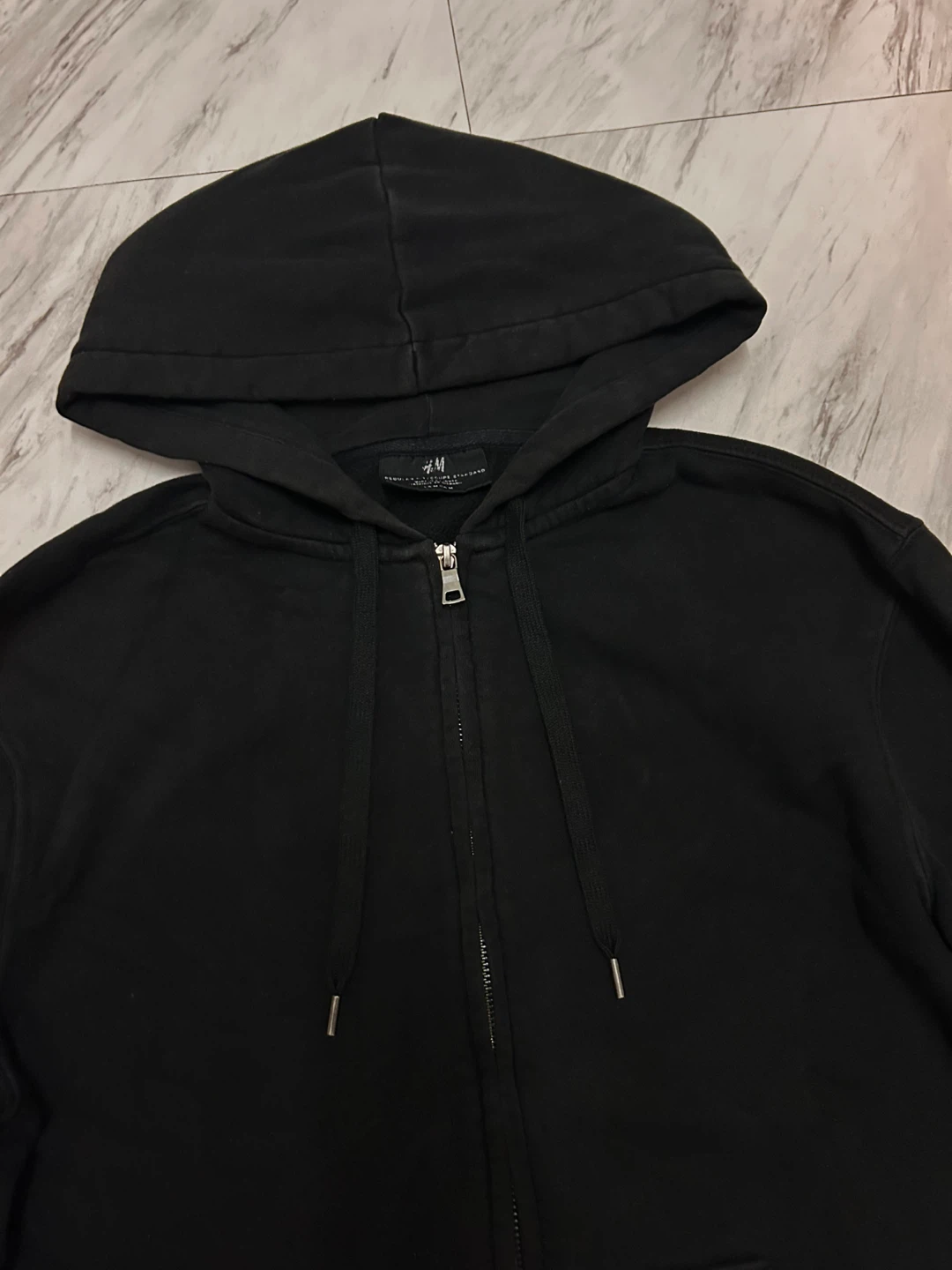 Black zip-up hoodie from h@m / Size - small - photo 3