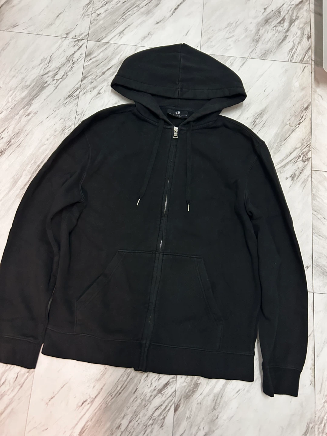 Black zip-up hoodie from h@m / Size - small