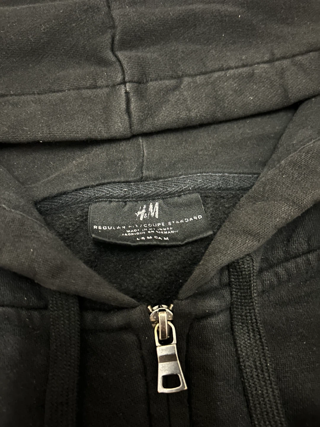 Black zip-up hoodie from h@m / Size - small - photo 4