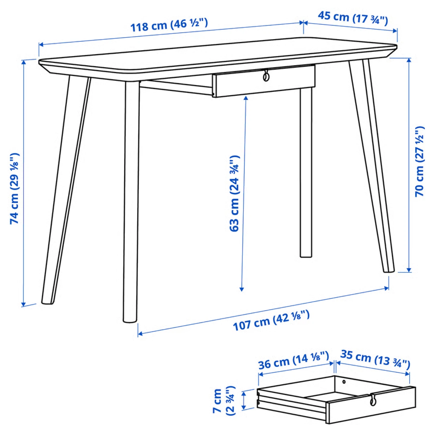 New IKEA LILLÅSEN Desk - Bamboo/Wood - photo 2