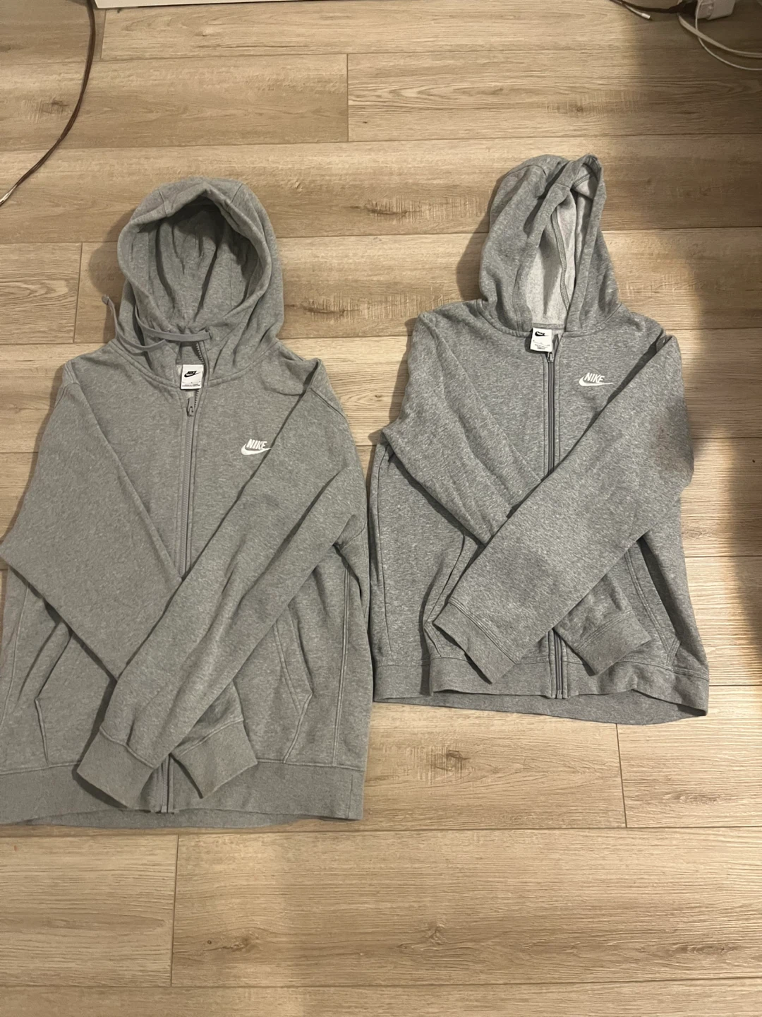 Nike Grey Zip-Up Hoodies (2)