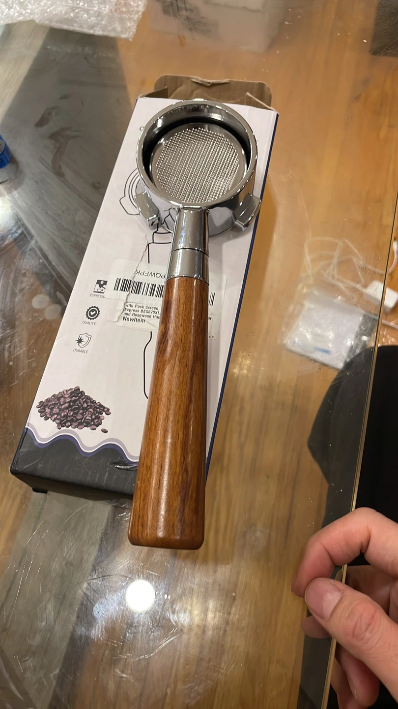 POWDER Espresso Portafilter with Wood Handle