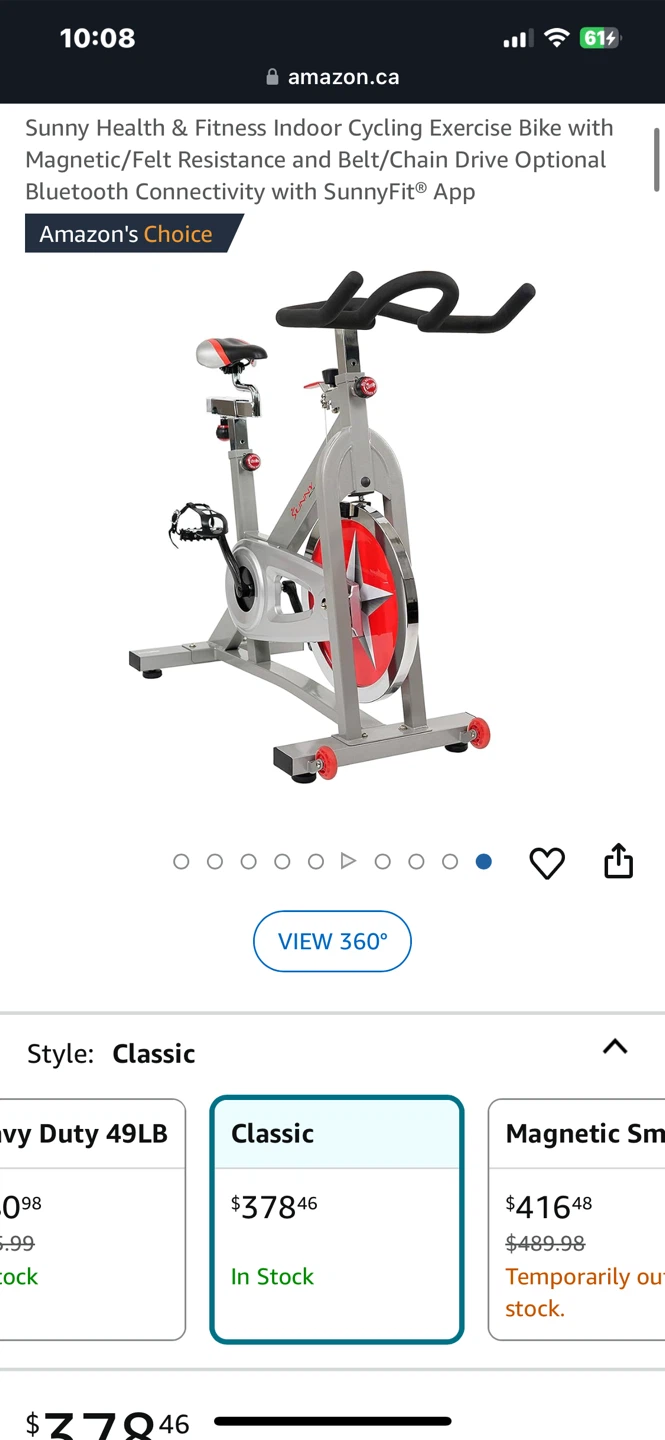 Sunny Health & Fitness Indoor Cycling Bike - photo 2