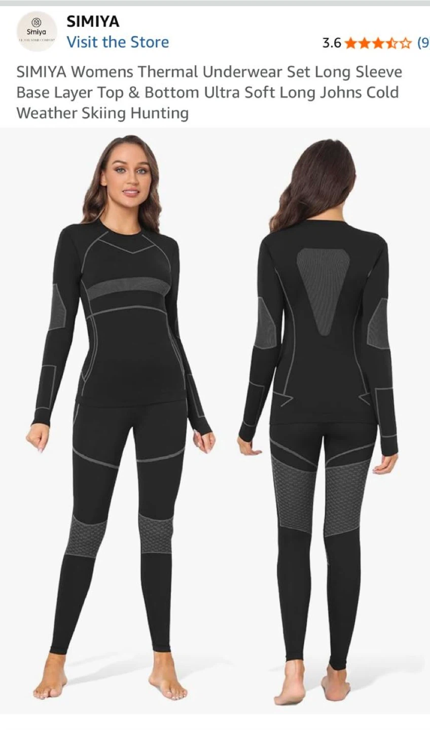 Women's Thermal Set size Small