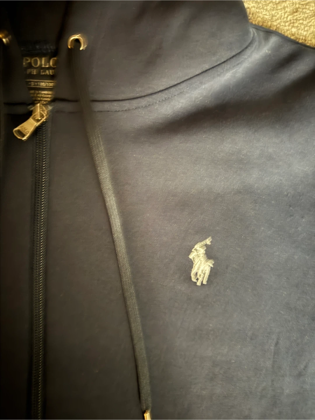 Navy blue polo hoodie - photo 2