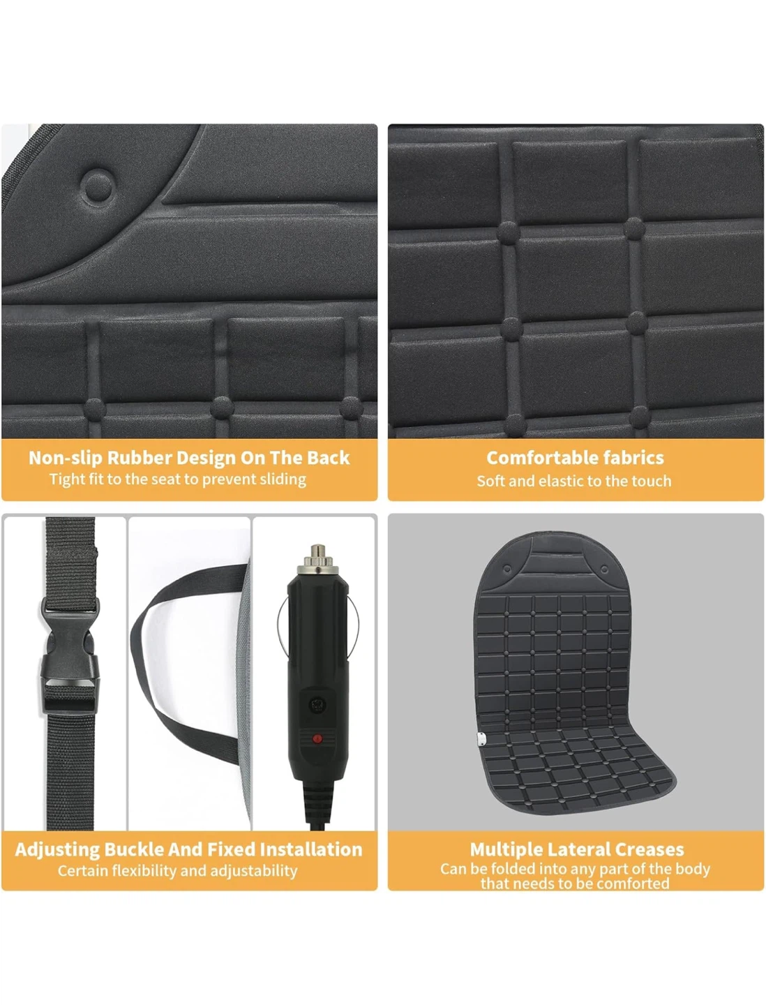 universal 12V heated car seat cushions for driver and passenger - photo 5