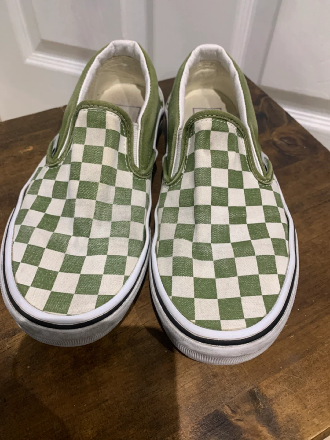 Vans Slip-On Olive Green Checkered - US Men's 4