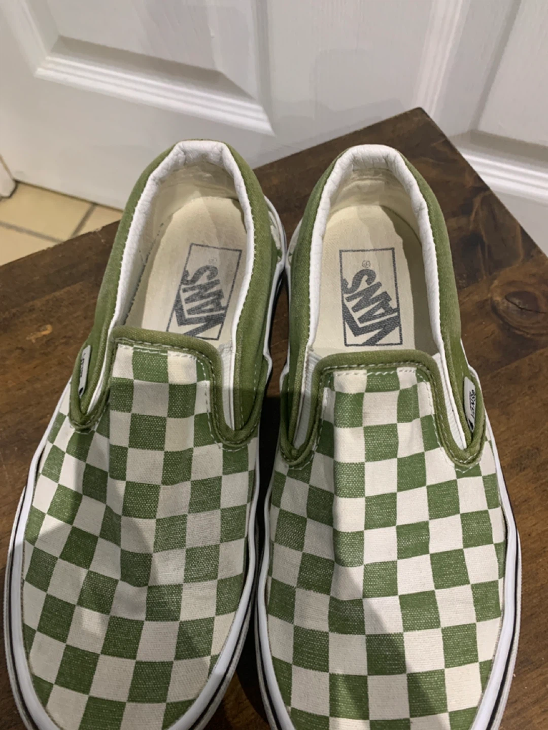 Vans Slip-On Olive Green Checkered - US Men's 4 - photo 2