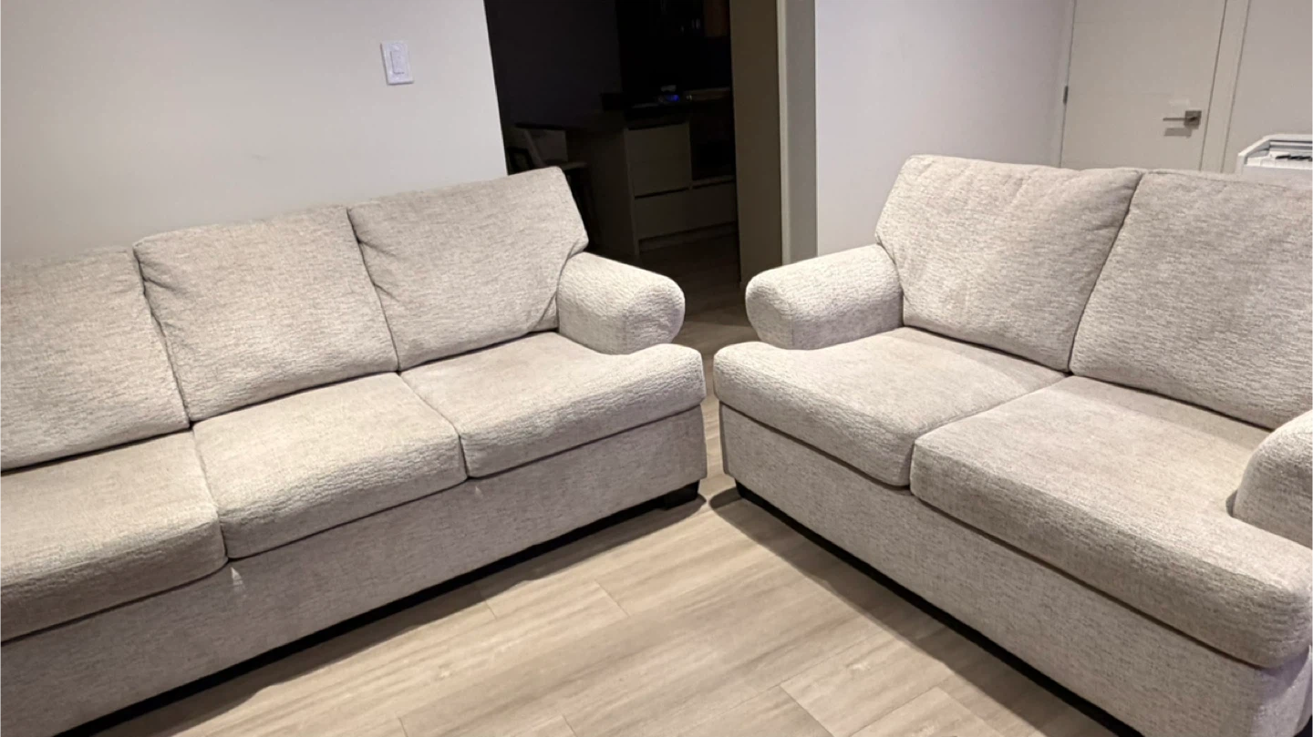 Beige Sofa and Loveseat Set - photo 3
