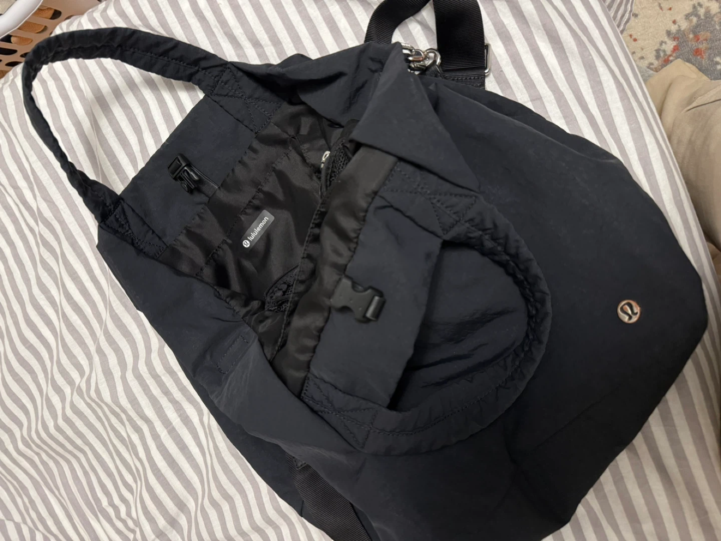 Lululemon Black Lightweight Tote Bag