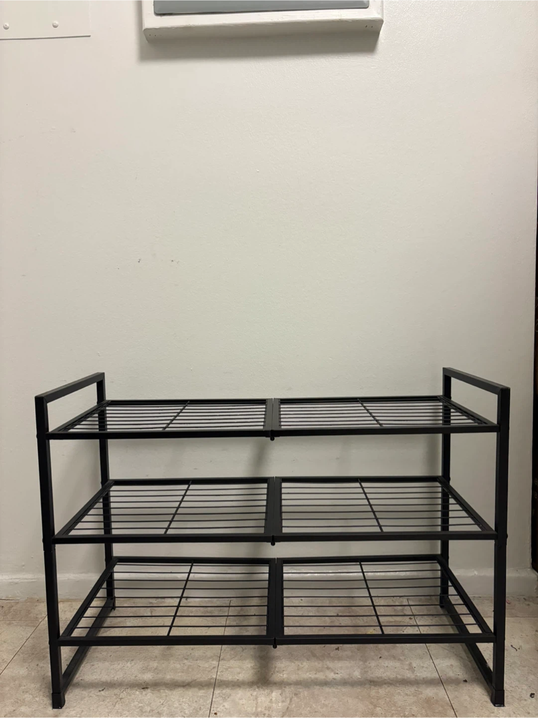 🧡Black Metal 3-Tier Shoe Rack - photo 2