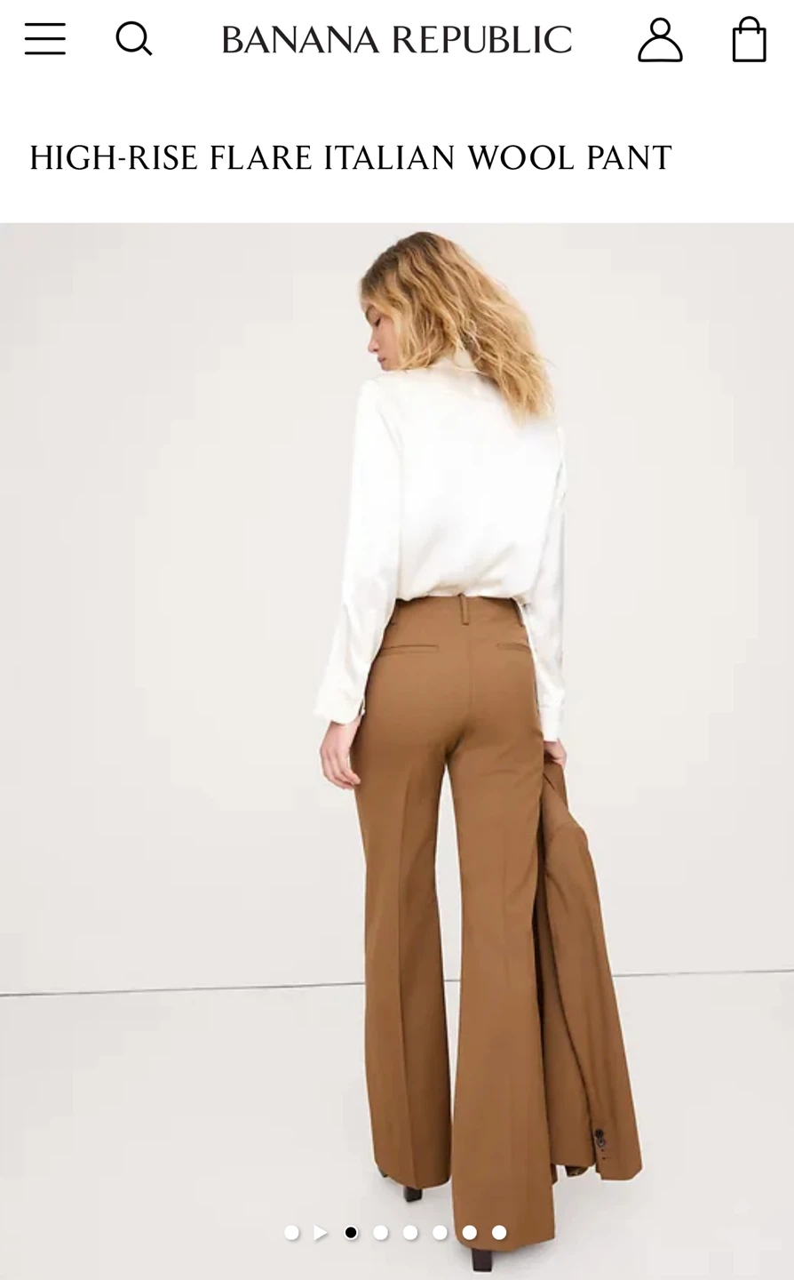Banana Republic High-Rise Flare Wool Pant - Size 0 Petite - photo 3