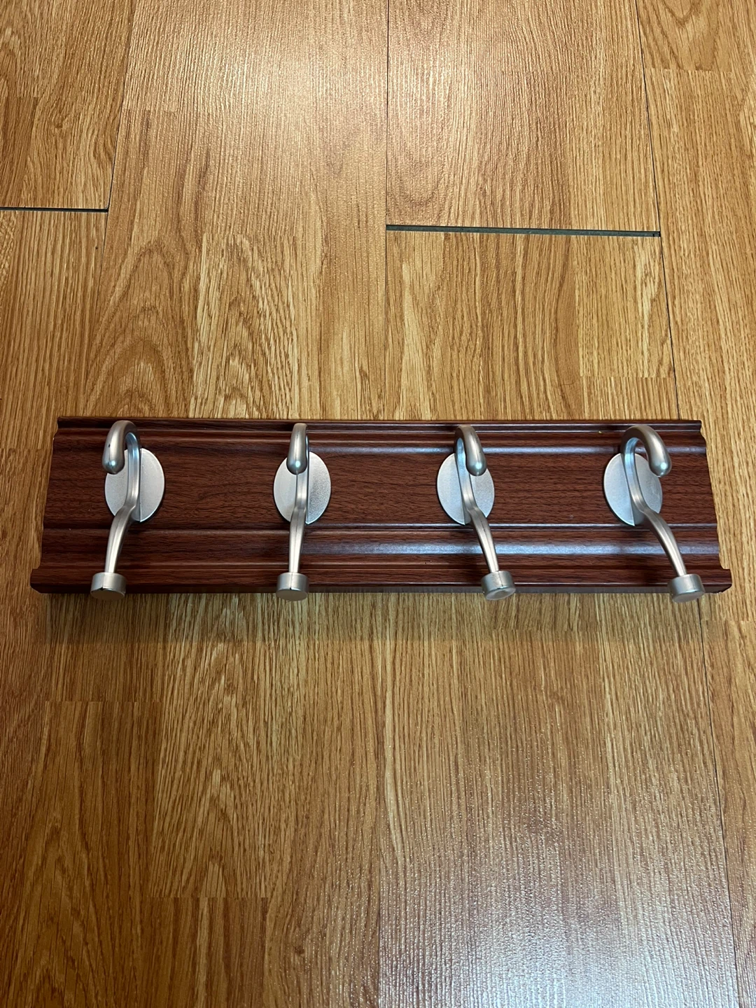 Wooden Coat Rack with 4 Hooks