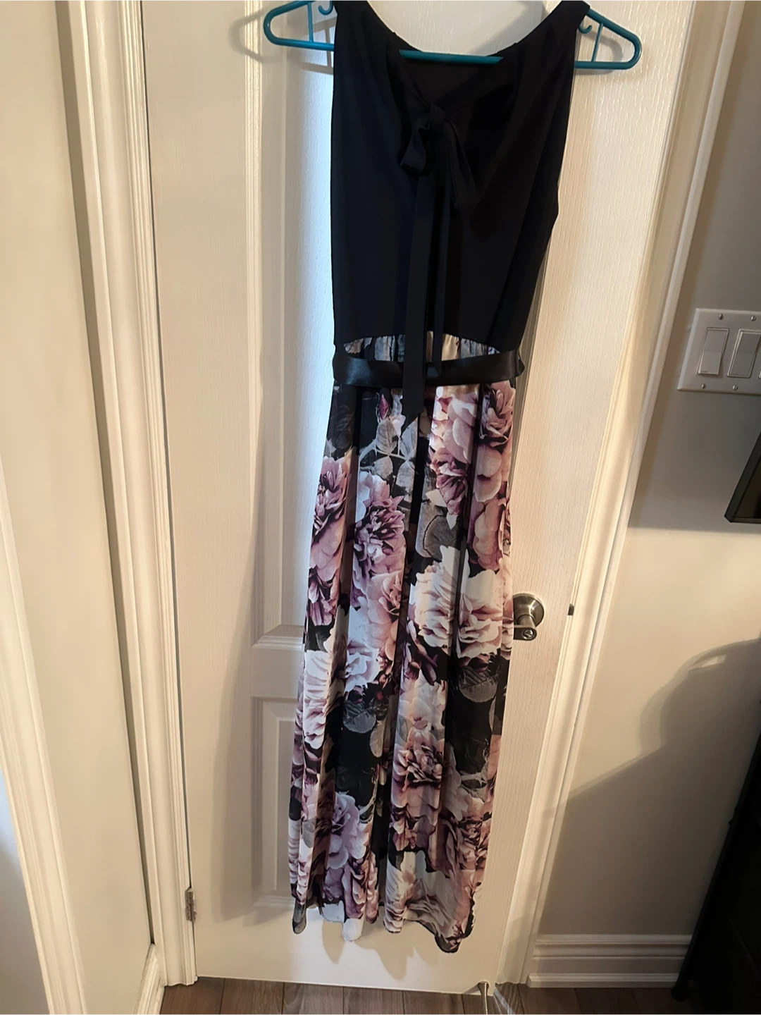 Floral Maxi Dress - Black & Purple - photo 2