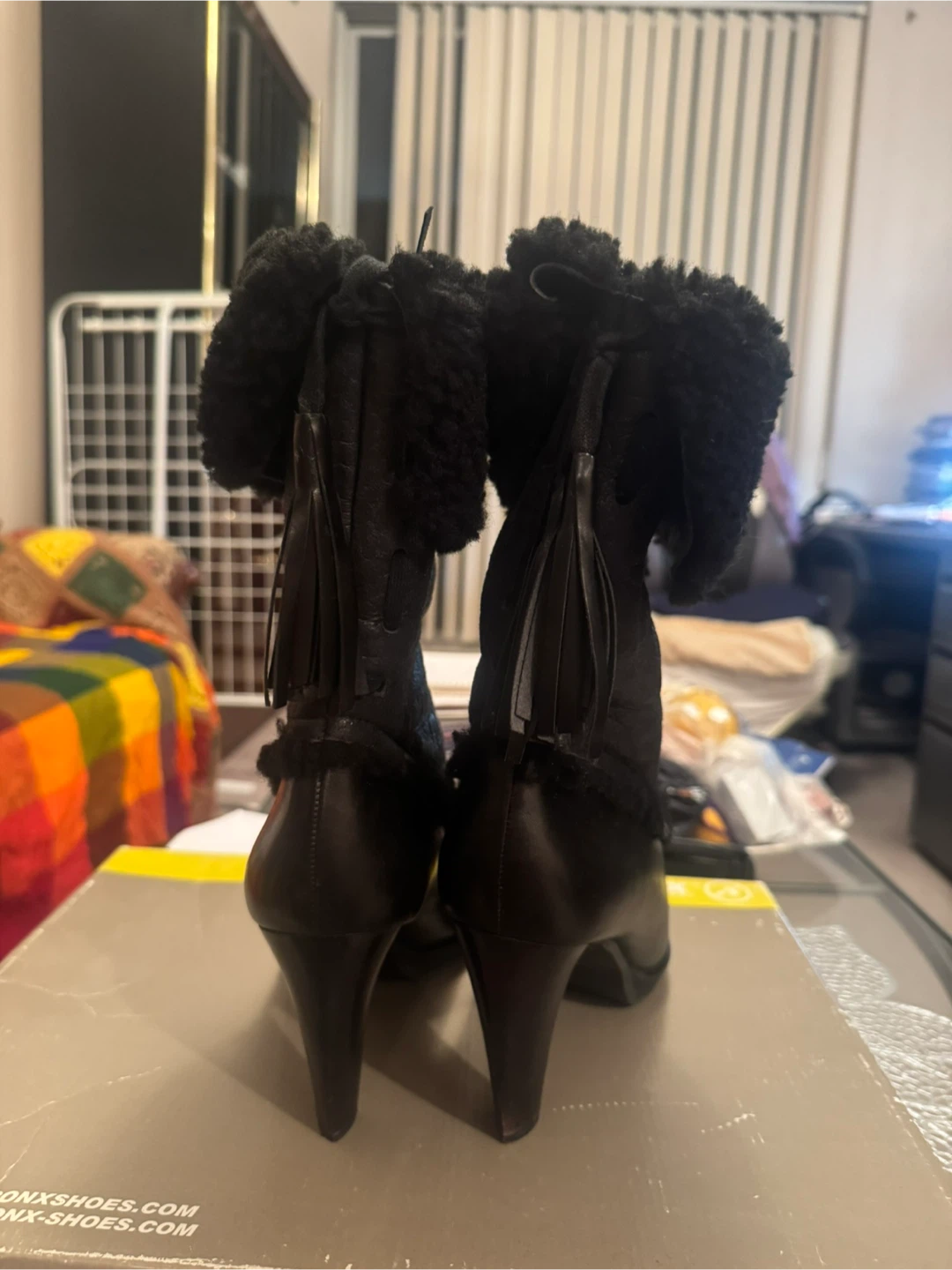 Peter Kaiser Black Leather Heeled Boots - Size 8 US. - photo 3