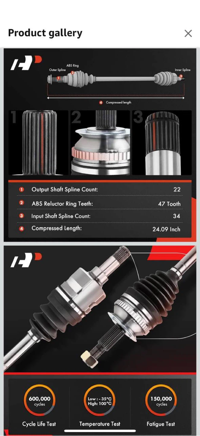 A-Premium Front Left CV Axle Shaft – Chevy Aveo - photo 2
