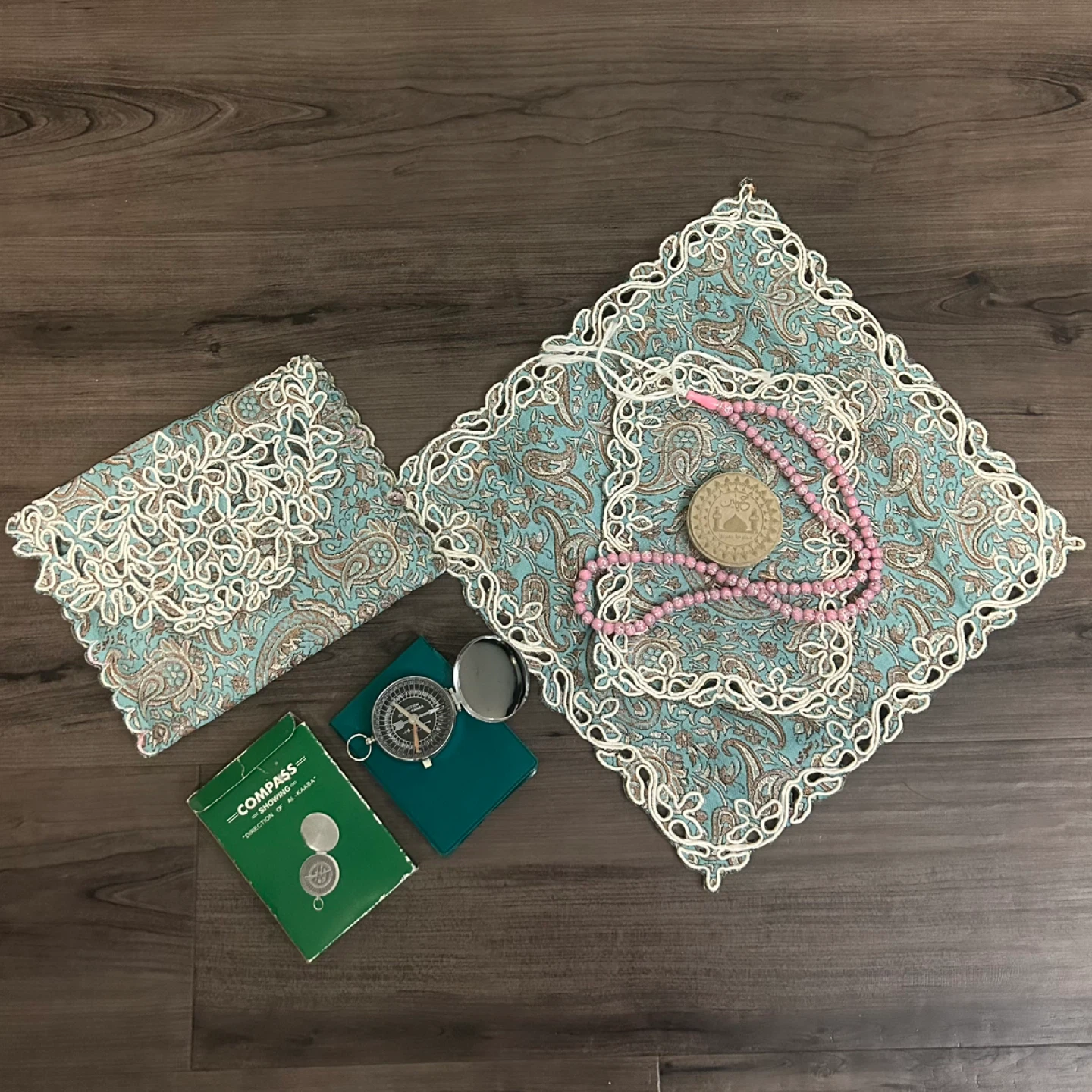 Prayer set with compass