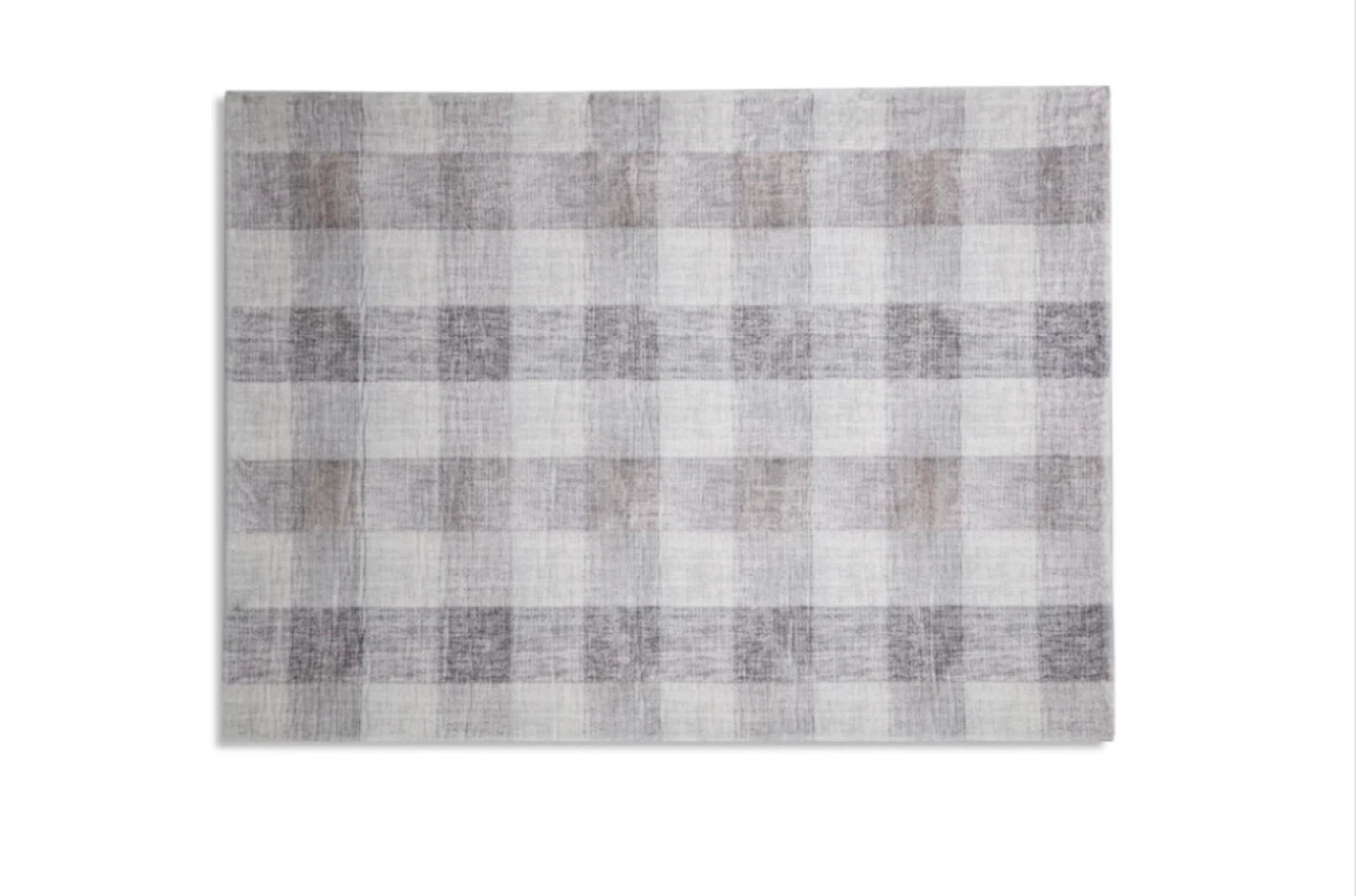 Cottage Check Angora 8' x 10' Beige Plaid Rug