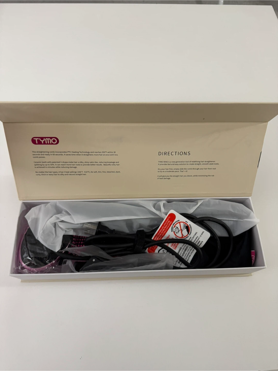 TYMO Ring Hair Straightening Comb - Like New! - photo 2