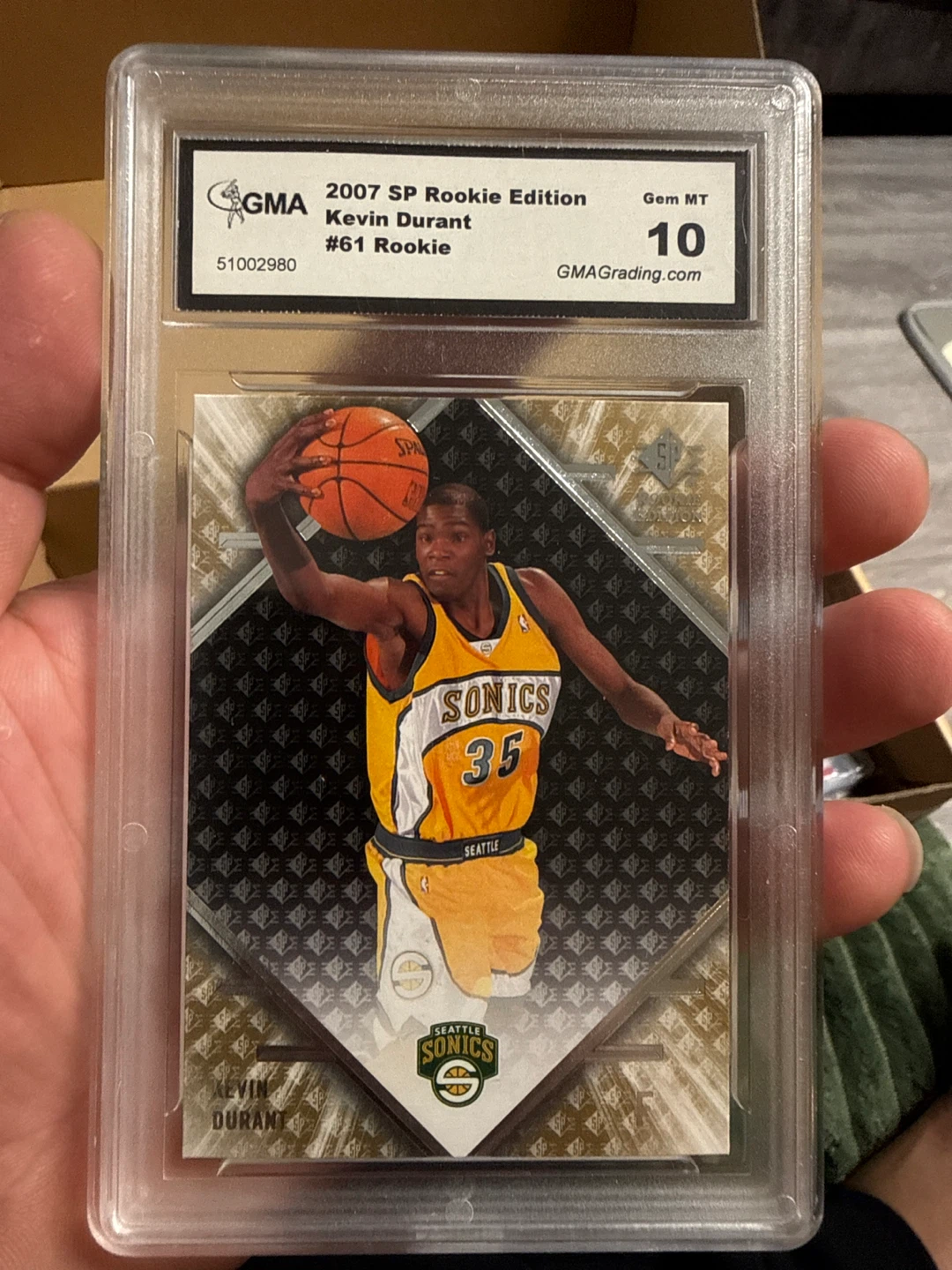 2007 SP Rookie Edition Kevin Durant #61 Rookie GMA 10
