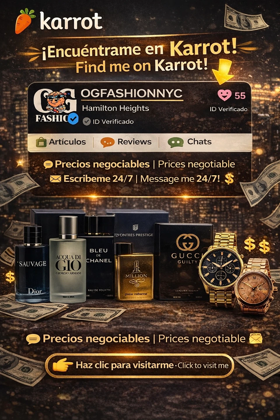 🔥 Perfumes & Watches 100% Original – NYC